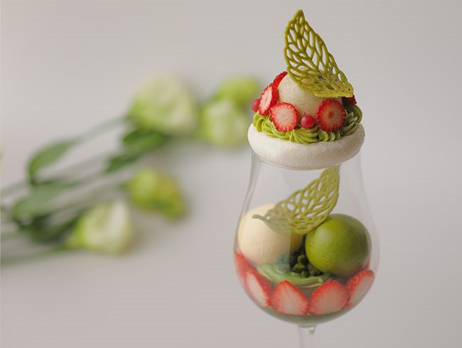 茶の三彩パフェ