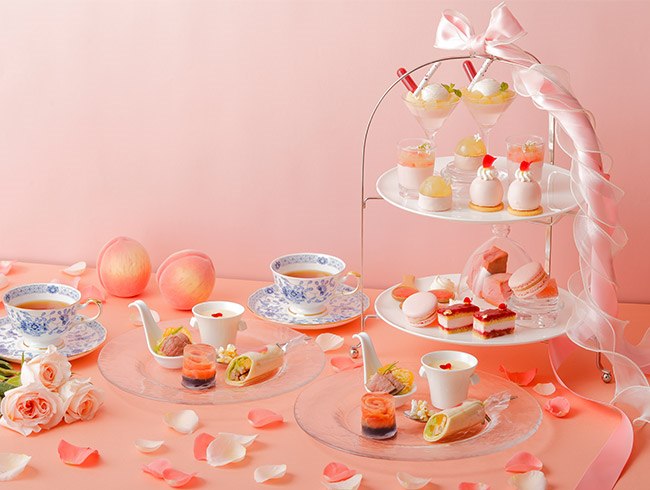 Peach Afternoon Tea with Rose Aroma